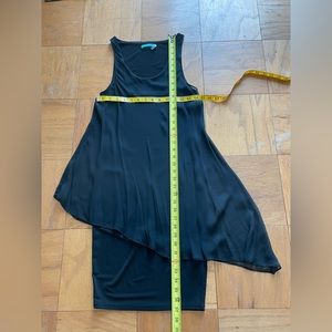 Alice + Olivia Black Chiffon Spandex Layered dress - Size XS